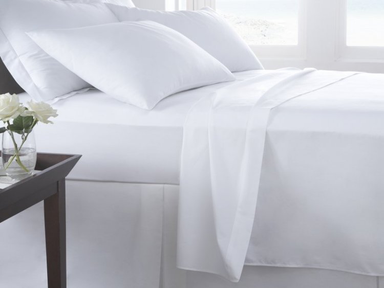 Cearceaf pat 160/220 bumbac alb